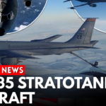 US Air Force KC-135 Stratotanker refueling plane similar to aircraft that crashed in Iraq killing six crew members